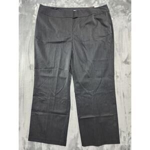 NEW Vintage Studio 1940 Pants Women 26W Black White Pin Stripe Flare Leg Stretch